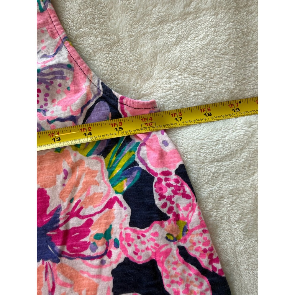 Lilly Pulitzer Tipping Point Havannah Swing Dress XS Cotton Pink Flowers - Picture 5 of 9